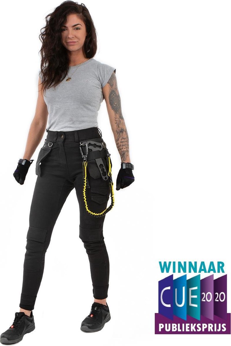 Dirty Rigger werkbroek dames zwart maat W38 L33 Inch bol
