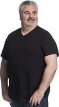2XL 2pack T-shirt homme col V noir | T-shirt col V grande taille | Tour de taille 120-128 cm tour de taille | XXL