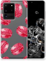 Geschikt voor Samsung Galaxy S20 Ultra Siliconen Case Pink Macarons