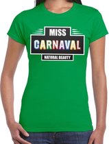 Miss Carnaval verkleed t-shirt groen voor dames XS