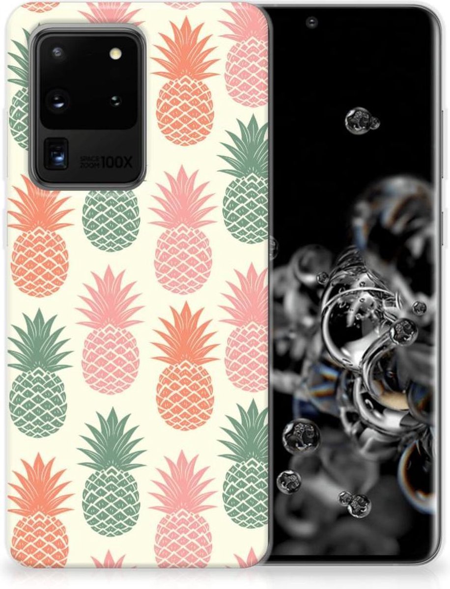 TPU Hoesje voor Samsung Galaxy S20 Ultra Siliconen Case Ananas