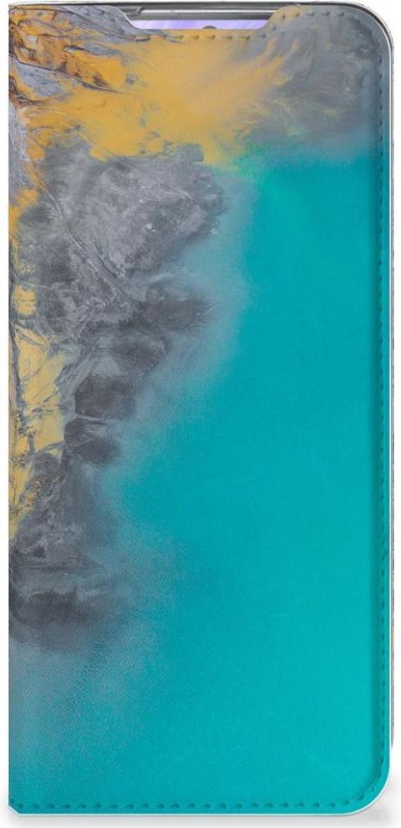 Samsung Galaxy S20 Standcase Marble Blue Gold