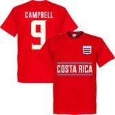 Costa Rica Campbell 9 Team T-Shirt - Rood - L