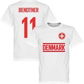 Denemarken Bendtner Team T-Shirt - Wit - 5XL