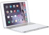 GadgetBay Bluetooth keyboard cover toetsenbord hoes case backlight iPad Air 2 - silver - QWERTY