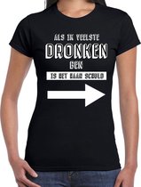 besteden Voorkomen Naar de waarheid Vriendinnen t-shirt zwart - Als ik veelste dronken ben is het haar schuld  voor dames -... | bol.com