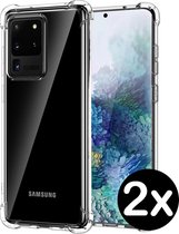 Housse en silicone pour Samsung Galaxy S20 Ultra Case Shock - Transparent - PACK 2