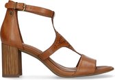 No Stress - Dames - Cognac sandalen met hak - Maat 40