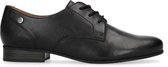 No Stress - Dames - Zwarte leren veterschoenen - Maat 37