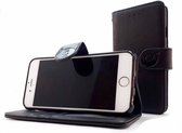 HEM Apple iPhone 7 / 8 / SE (2020 & 2022) - Antique Black Leren Portemonnee Hoesje - Lederen Wallet Case TPU meegekleurde binnenkant- Book Case - Flip Cover - Boek - 360º bescherme