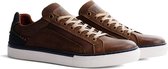 NoGRZ P.Johnson - Sportieve leren herensneaker - Bruin - Maat 44