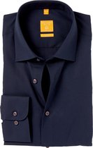 Redmond modern fit overhemd - nachtblauw - Strijkvriendelijk - Boordmaat: 41/42