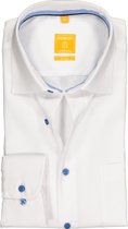 Redmond modern fit overhemd - wit (contrast) - Strijkvriendelijk - Boordmaat: 47/48