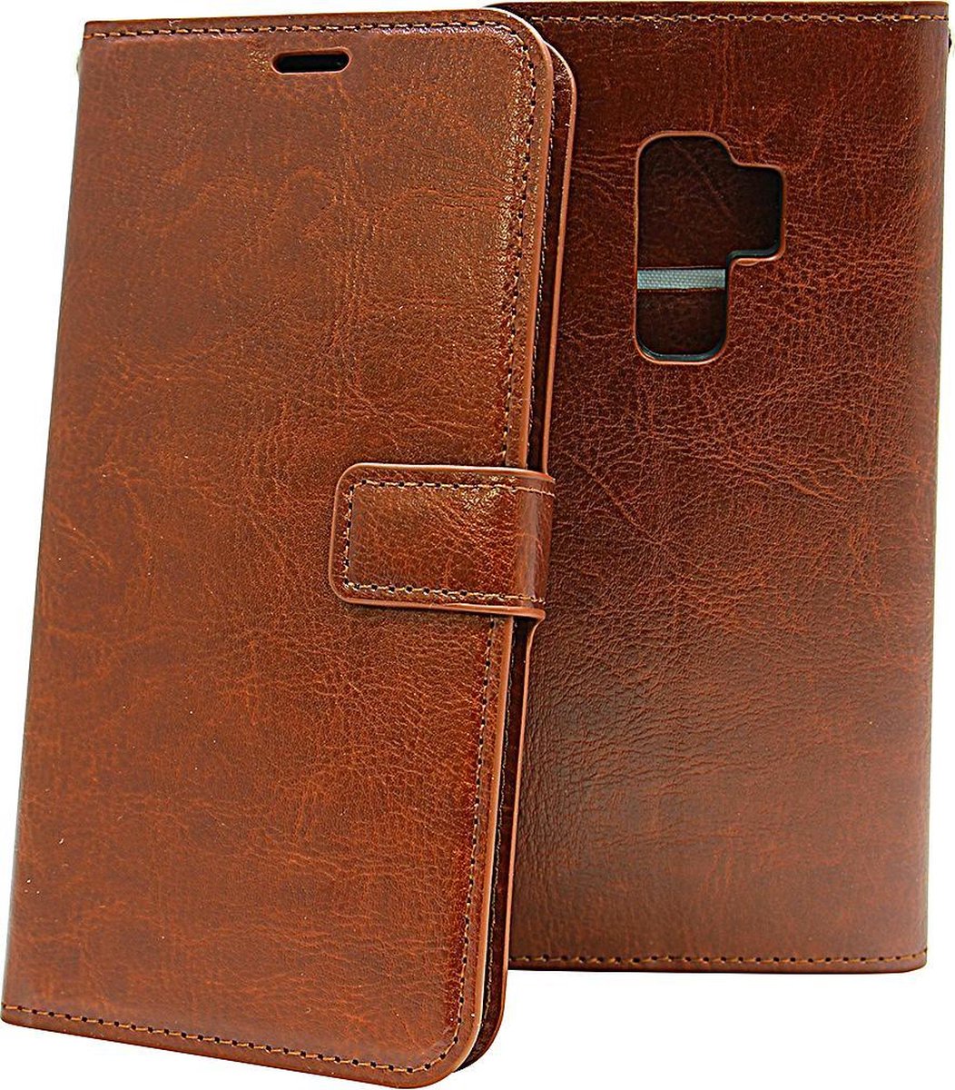 Bookcase Geschikt voor: Samsung Galaxy S9 Plus - Bruin - portemonnee hoesje