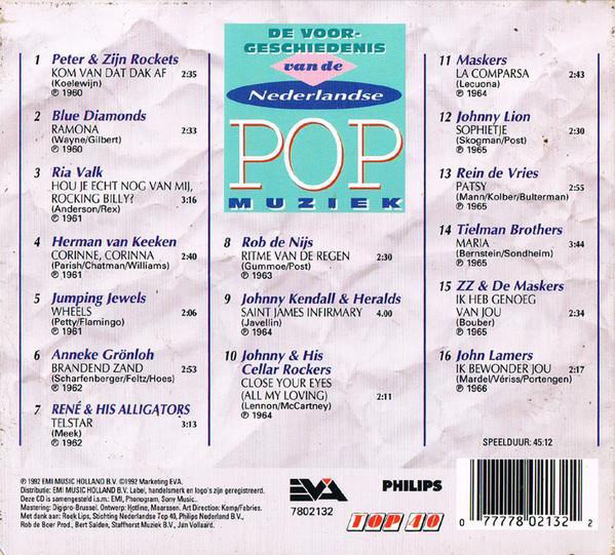 De Geschiedenis Van de Nederlandse Pop Muziek, various artists CD