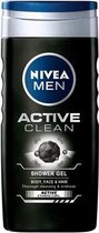 NIVEA Active Clean douchegel Mannen Lichaam 250 ml