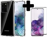 Coque Samsung Galaxy S20 Plus Etui en Siliconen antichoc Transparent + Protecteur d'écran Couverture complète