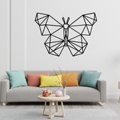 Origami muursticker vlinder- Zwart | Muurstickers woonkamer | Stickers muur | Woonkamersticker muur | Decoratie | Kamer decoratie | Wand sticker