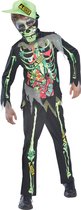 Amscan Kostuum Toxic Zombie Junior Zwart/lime 8-10 Jaar 4-delig