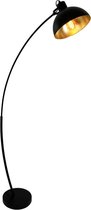 LED Vloerlamp - Trion Recine - E27 Fitting - 1-lichts - Rond - Mat Zwart - Aluminium - BSE