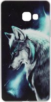 ADEL Siliconen Back Cover Softcase Hoesje Geschikt Voor Samsung Galaxy A3 (2017) - Wolf Blauw