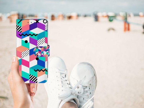 Cuir PU Portefeuille pour Xiaomi Redmi 8A Coque Blocs Colorés