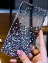 Xssive Glitter Back Cover Case met sterretjes voor Apple iPhone X - iPhone XS - Grijs