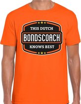 Oranje / Holland supporter bondscoach t-shirt oranje voor heren - Nederlands elftal fan shirt / kleding S