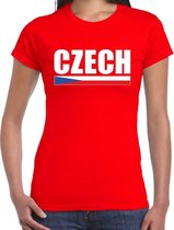 Czech t-shirt rood voor dames - Tsjechie landen shirt - Tsjechische supporter kleding XS
