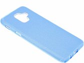 Samsung Galaxy S9+(Plus) Blauw Glitter TPU Back Cover Hoesje