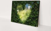 Hartje in heg | 150 x 100 CM | Canvasdoek voor buiten | Schilderij | Outdoor | Tuindoek