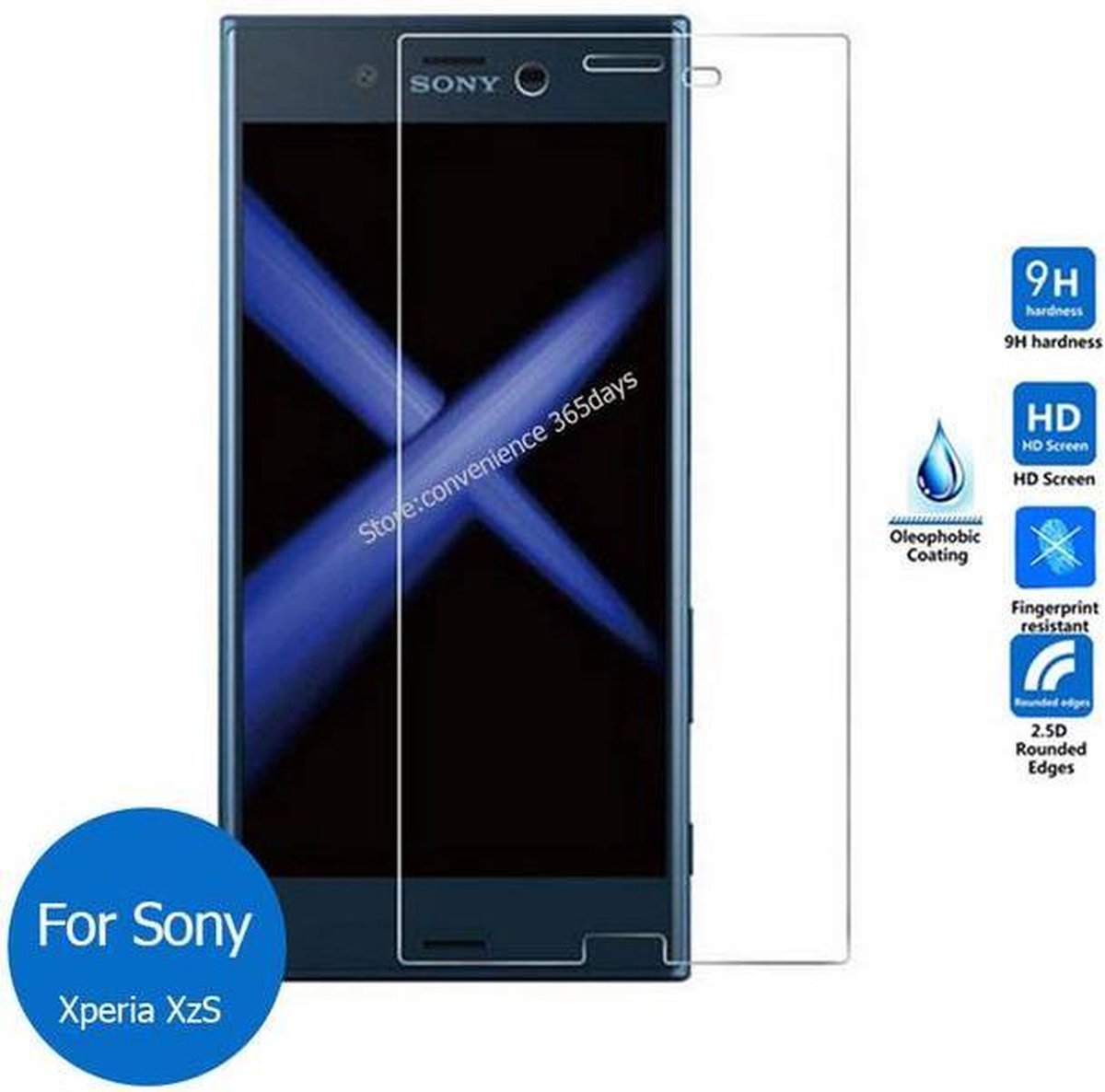 2 Pack - Sony Xperia XZS glazen Tempered Glass / Screenprotector (0.3mm)