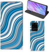 Coque Samsung Galaxy S20 Ultra avec Magnet Waves Blue