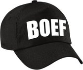 Verkleed Boef pet / baseball cap zwart voor dames en heren - verkleedhoofddeksel / carnaval