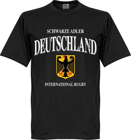 Duitsland Rugby T-Shirt - Zwart - XXXXL