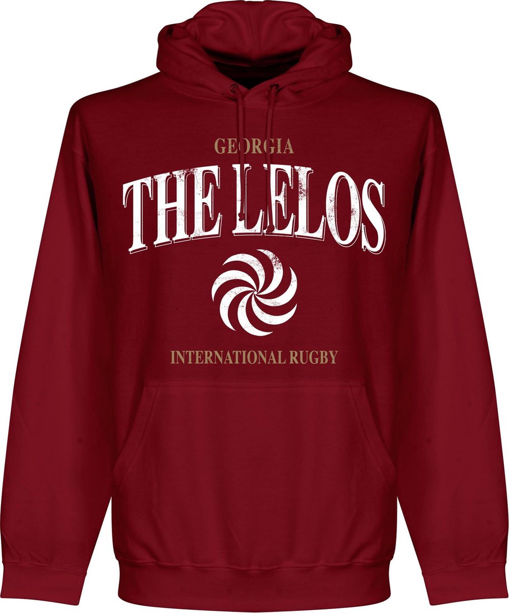 Georgië Rugby Hoodie - Donker Rood - M