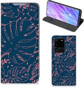 Geschikt voor Samsung Galaxy S20 Ultra Smart Cover Palm Leaves