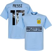 Argentinië Messi 10 Gallery Team T-Shirt - Licht Blauw - M