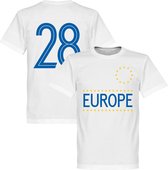 Team Europe 28 T-shirt - Wit - XXXXL