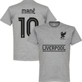 Liverpool Mane 10 Team T-Shirt - Grijs - L