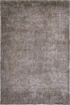 Handgeweven effen vloerkleed Breeze - taupe - 80x150 cm