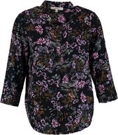 Garcia soepele donkerblauwe blouse 3/4 mouw van stevig viscose - Maat XS