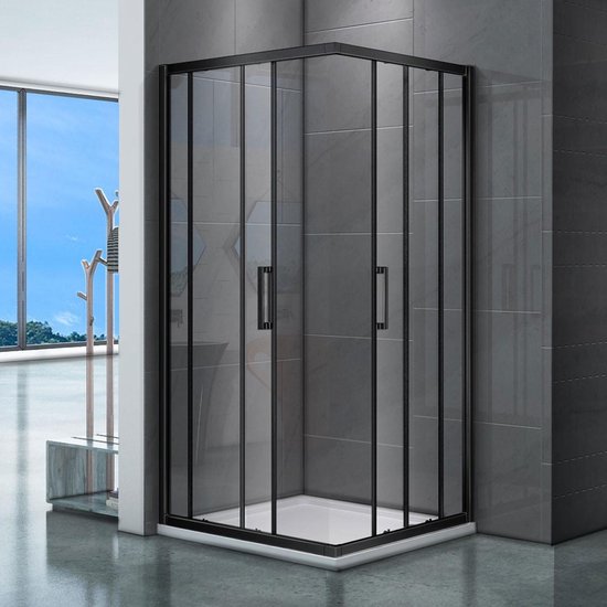 Diamond Line Torino Douchecabine 80x80 Vierkant Mat Zwart