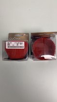 Herbruikbare cupcake bakvorm - Rood - 2 Stuks