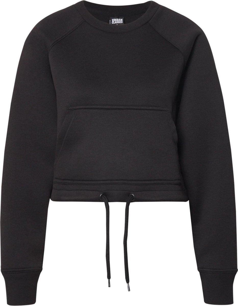 Urban Classics Oversized Short Raglan Sweater/trui S Zwart