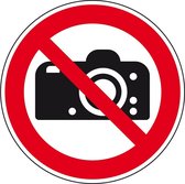 Verboden foto's te maken sticker - ISO 7010 - P029 300 mm