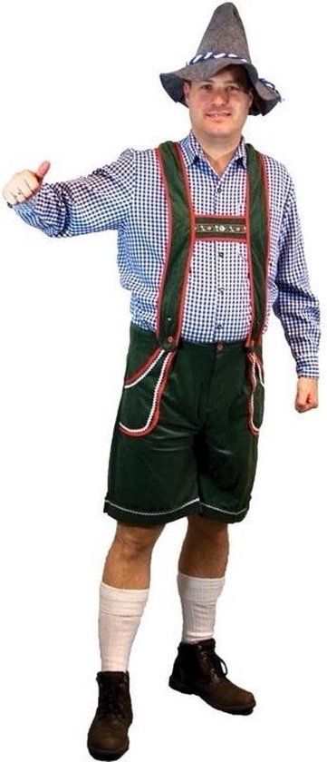 oosters boezem systematisch Oktoberfest - Voordelige groene lederhose voor heren - Oktoberfest kleding  52 (L) | bol.com