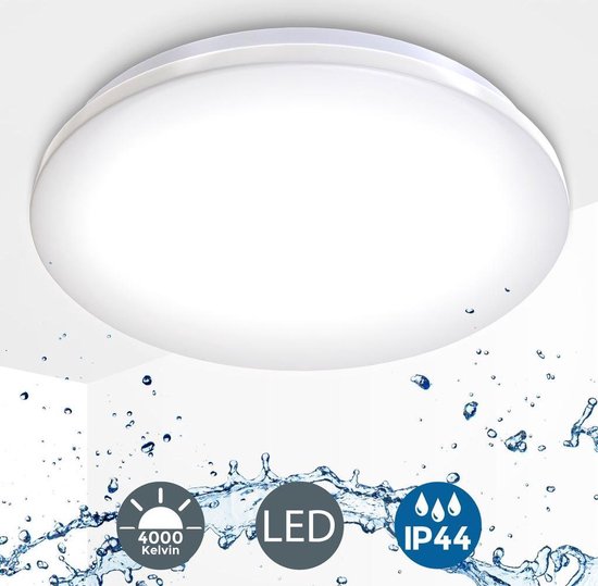 B.K.Licht - Badkamerverlichting - plafondlamp - IP44 - Ø29cm - 4.000K