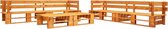 6-delige Loungeset pallet FSC hout honingbruin