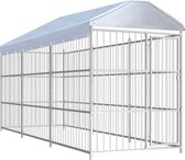 Hondenkennel voor buiten met dak 450x150x200 cm
